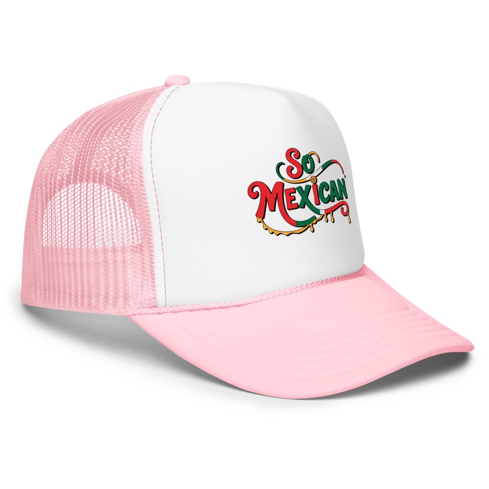 So Mexican Pink and White Trucker Hat